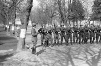 Nacvičování pochodu, Krnov, 1961